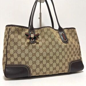 Gucci Brown Monogram Tote Bag